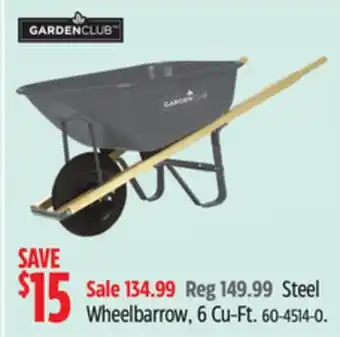 Canadian Tire Garden Club Steel Wheelbarrow offer