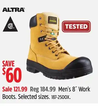 Canadian Tire Altra Men's 8˝ Work Boots offer