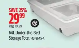 Canadian Tire TYPE A 64L Under-the-Bed Storage Tote offer