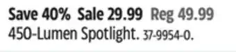 Canadian Tire Mastercraft 450-Lumen Spotlight offer