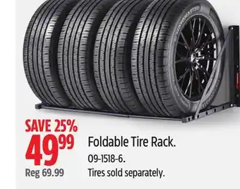 Canadian Tire MotoMaster Foldable Tire Rack offer