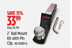 Canadian Tire MotoMaster 2˝ Ball Mount Kit with Pin Clip offer