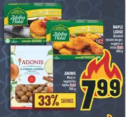 Marché Adonis ANONIS Meat or vegetarian kebbe offer