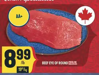 Marché Adonis HALAL BEEF EYE OF ROUND offer