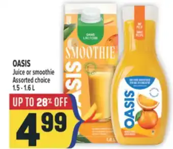 Marché Adonis OASIS Juice or smoothie offer