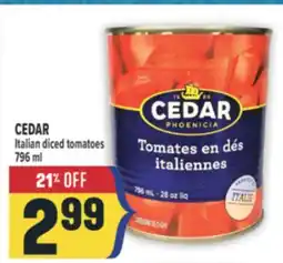 Marché Adonis CEDAR Italian diced tomatoes offer