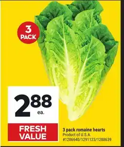 Giant Tiger 3 pack romaine hearts offer