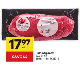 Giant Tiger Sirloin tip roast offer