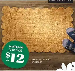 Giant Tiger Scalloped jute mat offer