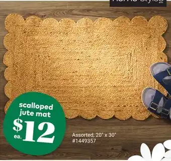 Giant Tiger Scalloped jute mat offer