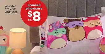 Giant Tiger licensed pillowcase offer