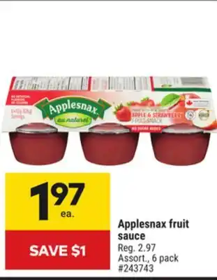 Giant Tiger Applesnax fruit sauce offer