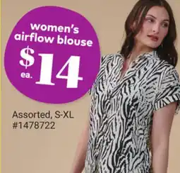 Giant Tiger women's airflow blouse offer