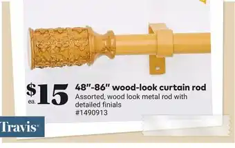 Giant Tiger 48-86 wood-look curtain rod offer