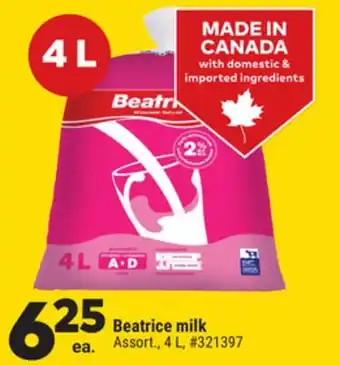 Giant Tiger Beatrice milk offer