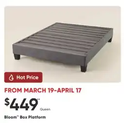 Sleep Country Bloom Box Platform offer