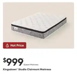 Sleep Country Kingsdown Studio Clairmont Mattress offer