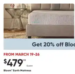 Sleep Country Bloom Earth Mattress offer