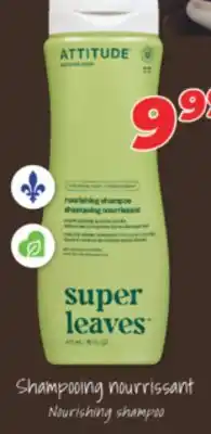 Familiprix Attitude Super Leaves nourishing shampoo grape seed oil & olive leaves 473ml offer