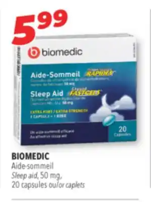 Familiprix Biomedic extra strength sleep aid liquid gels 20un offer