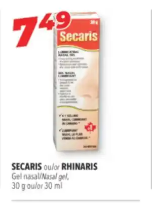 Familiprix SECARIS or RHINARIS Gel nasal/Nasal gel, 30 g or 30 ml offer