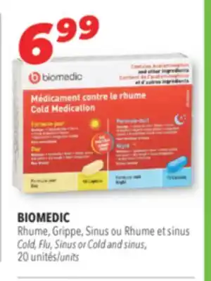 Familiprix BIOMEDIC Cold, Flu, Sinus or Cold and sinus, 20 units offer