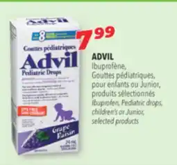 Familiprix ADVIL Ibuprofen, Pediatric drops, children's or Junior, selected products offer