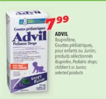 Familiprix ADVIL Ibuprofen, Pediatric drops, children's or Junior, selected products offer