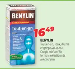 Familiprix BENYLIN All-in-one, Cough, cold and flu, selected sizes offer