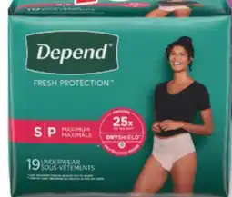 Familiprix DEPEND or POISE Selected products and sizes offer