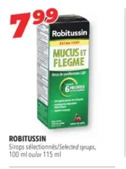 Familiprix ROBITUSSIN Selected syrups, 100 ml or 115 ml offer