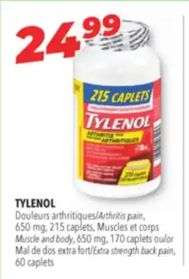 Familiprix TYLENOL, Arthritis pain, 650 mg, 215 caplets offer