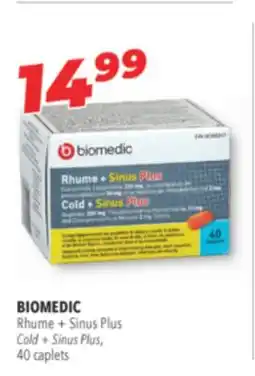 Familiprix BIOMEDIC, Cold + Sinus Plus, 40 caplets offer