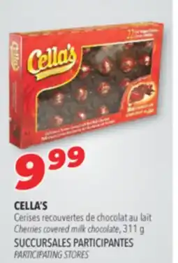 Familiprix CELLA'S Cherries covered milk chocolate, 311 g offer