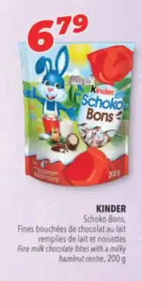 Familiprix KINDER, Fine milk chocolate bites with a milky hazelnut centre, 200 g offer