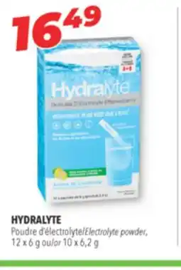 Familiprix HYDRALYTE Electrolyte powder, 12 x 6 g or 10 x 6,2 g offer