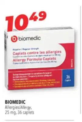 Familiprix BIOMEDIC Allergies 25 mg, 36 caplets offer