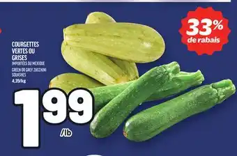 Metro COURGETTES VERTES OU GRISES | GREEN OR GREY ZUCCHINI SQUASHES offer