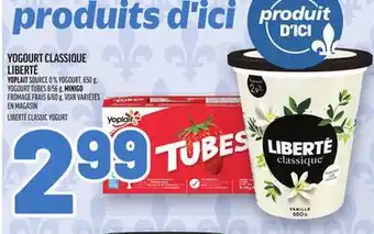 Metro YOGOURT CLASSIQUE LIBERTÉ | LIBERTÉ CLASSIC YOGURT offer