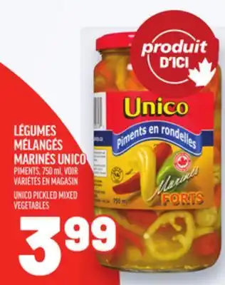 Metro LÉGUMES MÉLANGÉS MARINÉS UNICO PICKLED MIXED VEGETABLES offer