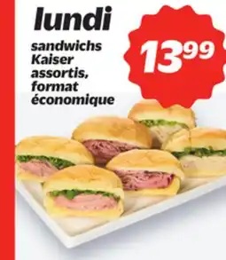 Metro LUNDI SANDWICHS KAISER ASSORTIS offer