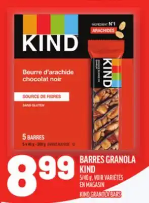 Metro BARRES GRANOLA KIND | KIND GRANOLA BARS offer