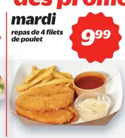 Metro MARDI REPAS DE 4 FILETS DE POULET offer