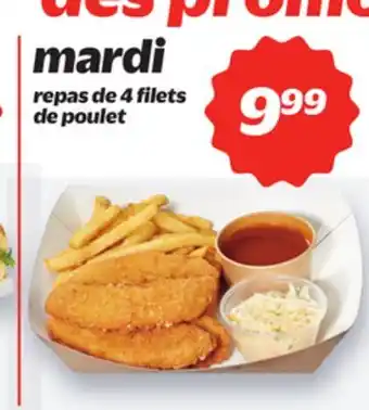 Metro MARDI REPAS DE 4 FILETS DE POULET offer