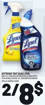 Metro NETTOYANT TOUT USAGE LYSOL | LYSOL ALL PURPOSE CLEANER offer