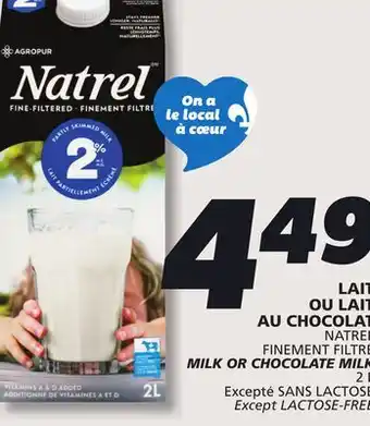 IGA NATREL MILK OR CHOCOLATE MILK offer