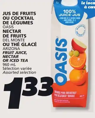 IGA OASIS FRUIT JUICE offer