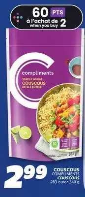 IGA COMPLIMENTS COUSCOUS offer