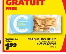 IGA COMPLIMENTS RICE CRACKERS offer