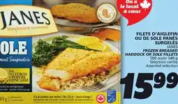 IGA JANES FROZEN BREADED SOLE FILLETS offer